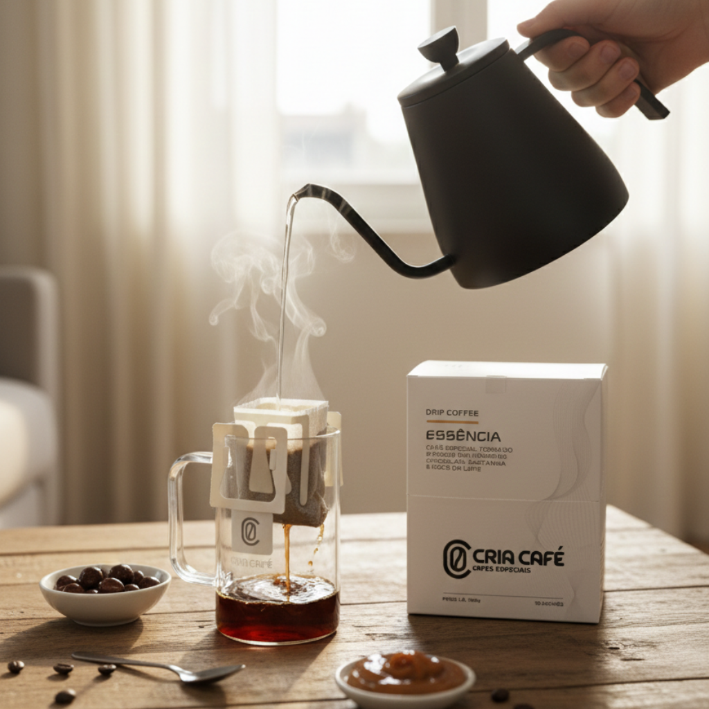 DRIP COFFEE CRIA ESSÊNCIA CHOCOLATE E CARAMELO