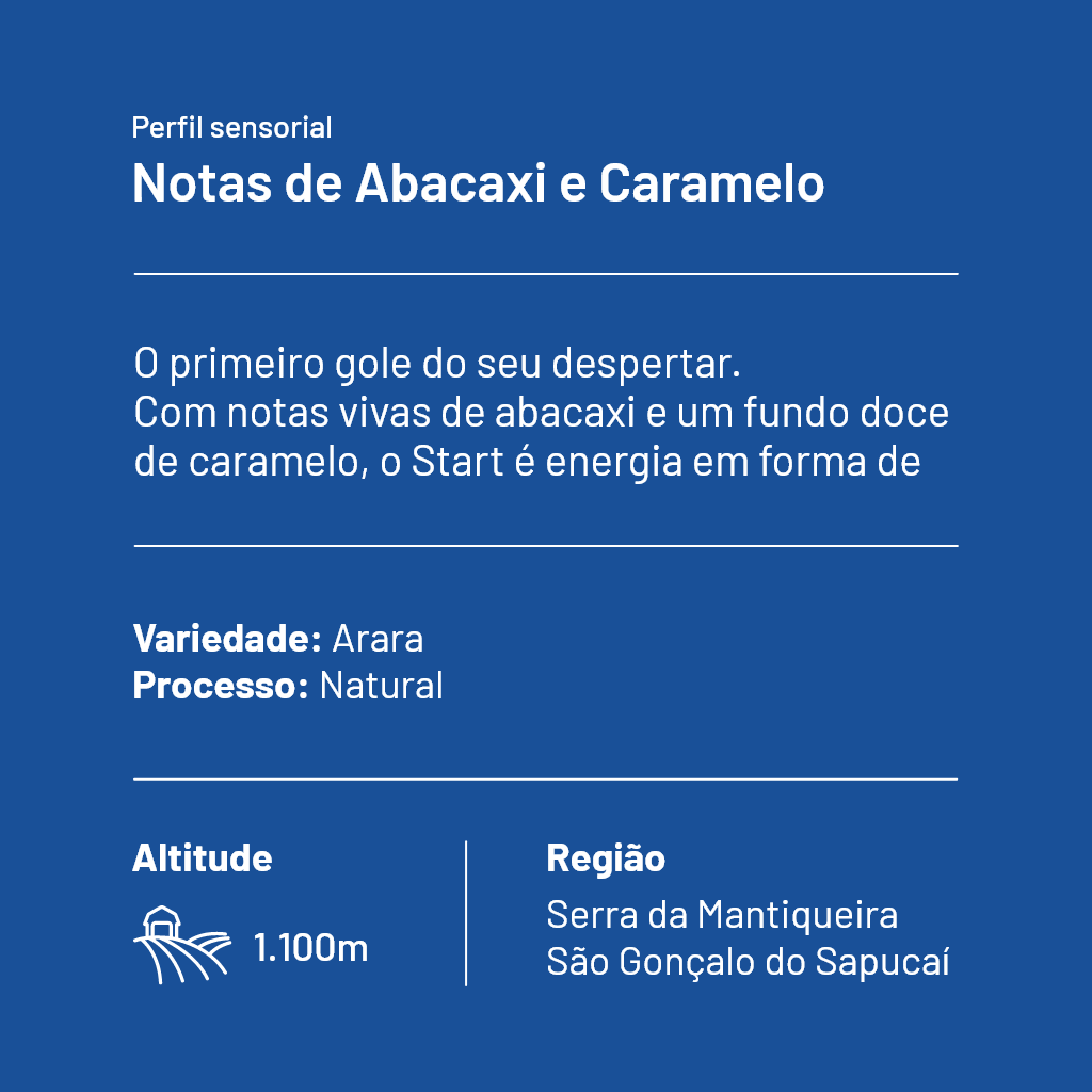 CAFÉ ESPECIAL CRIA START ABACAXI E CARAMELO